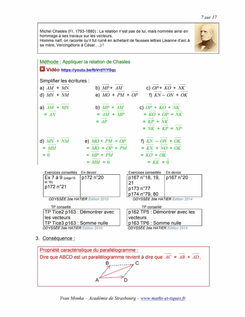 I.
TRANSLATION ET VECTEURS
Activités de groupe : La Translation (Partie1):
http://www.maths-et-tiques.fr/telech/trans_gr1.pdf
Activité conse