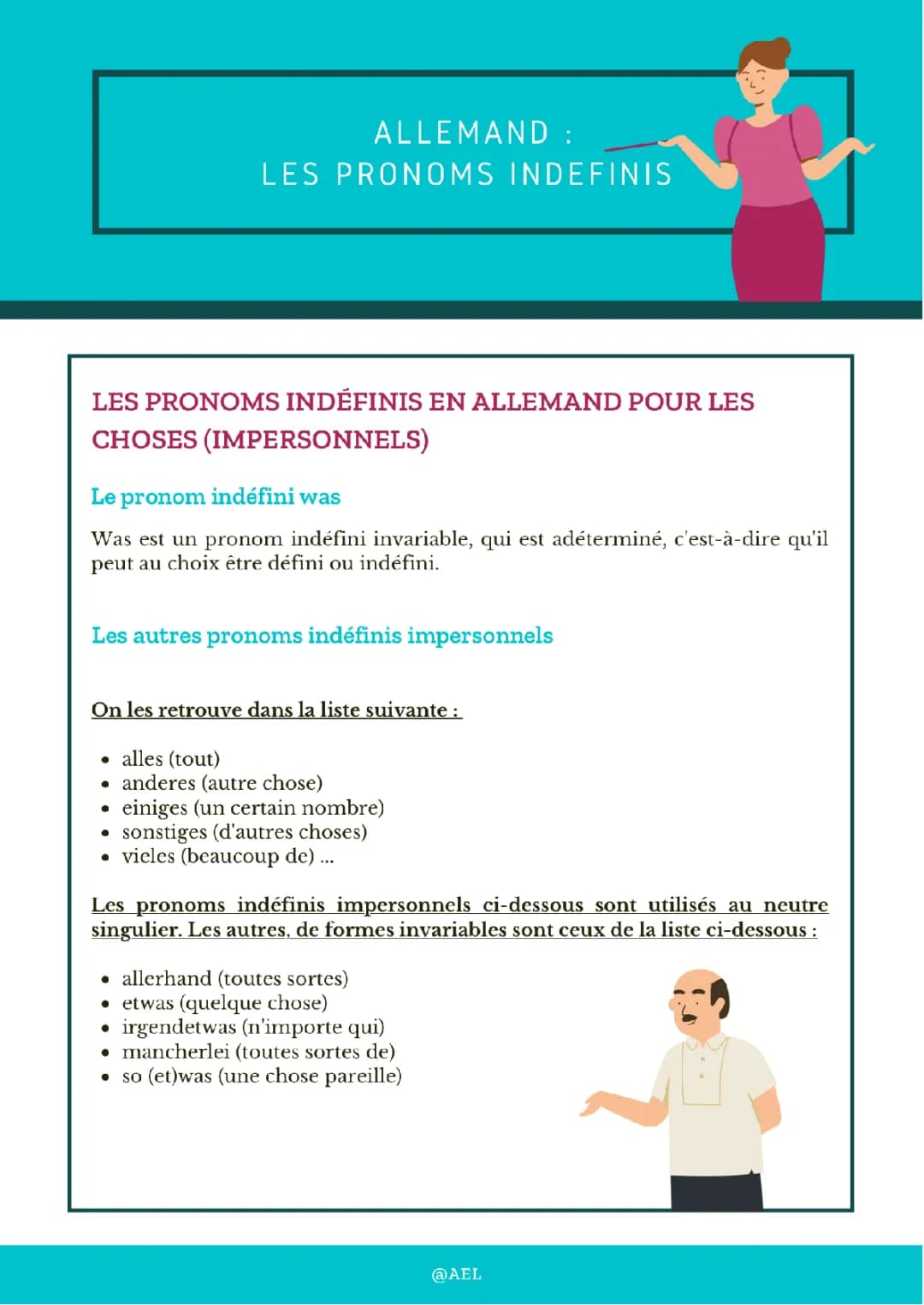 Les différents pronoms en allemand : Pronom personnel, possessif, indéfini et plus