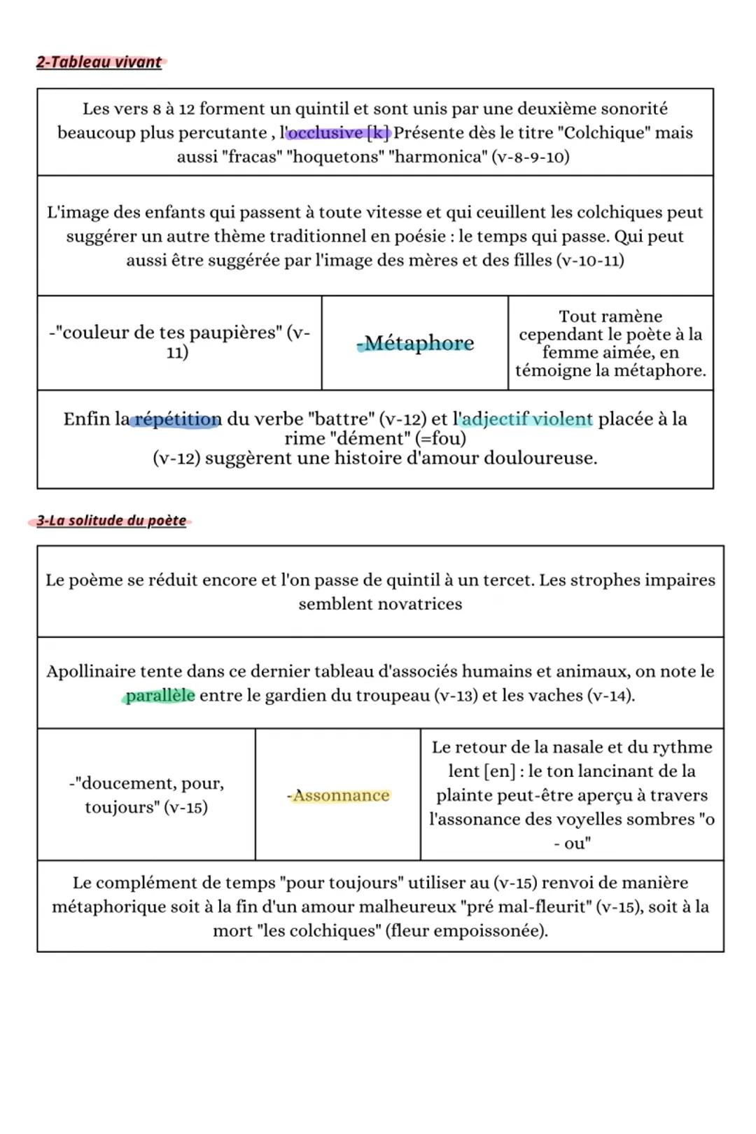 # "Les Colchiques"
PAGE 47 / VERS 1-15

INTRODUCTION:
CONCLUSION:

Apolinaire est un poète née en 1880. d'une mère Polonaise et d'un
père It