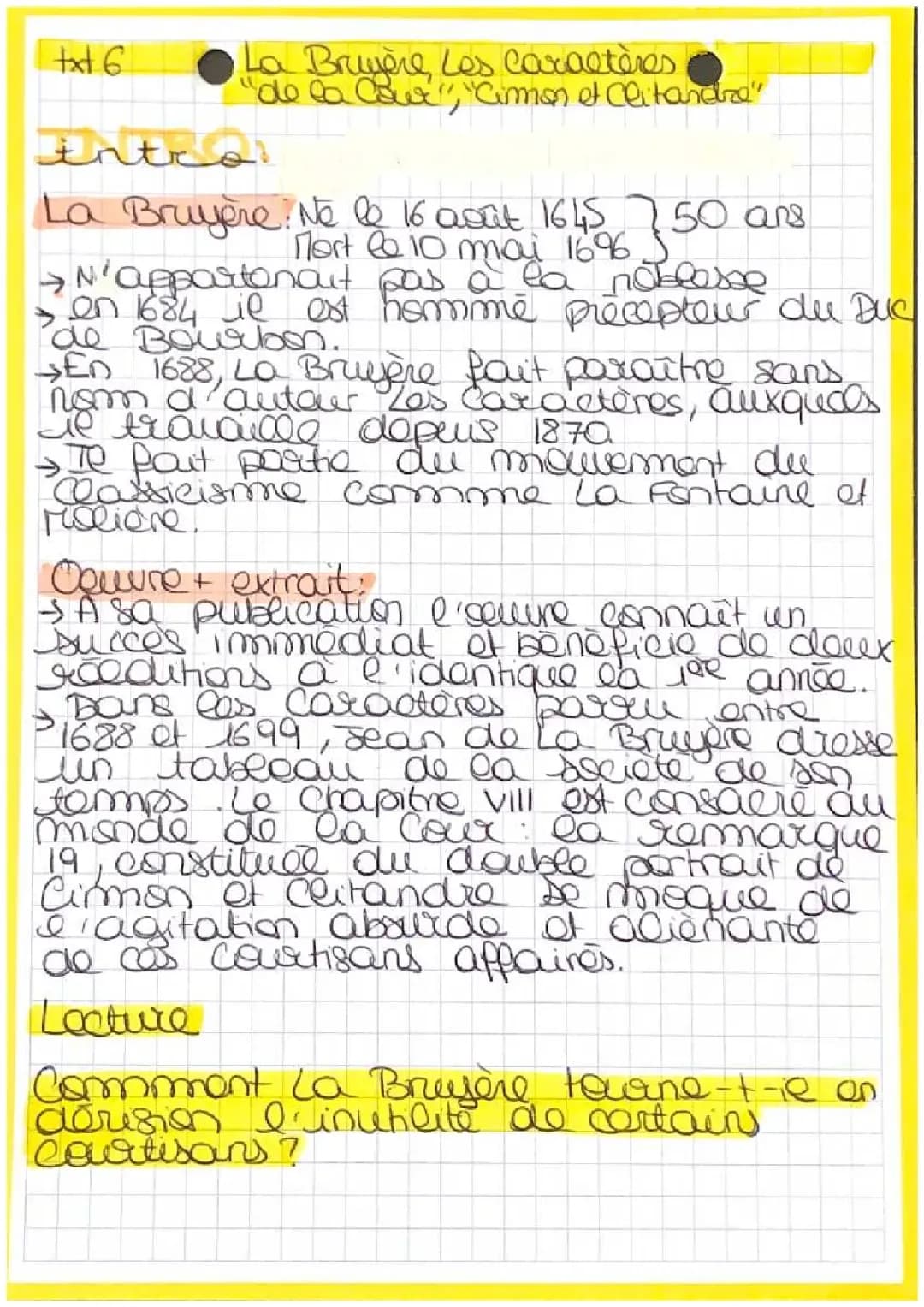 La Bruyère, Les caractères, « de la cour »