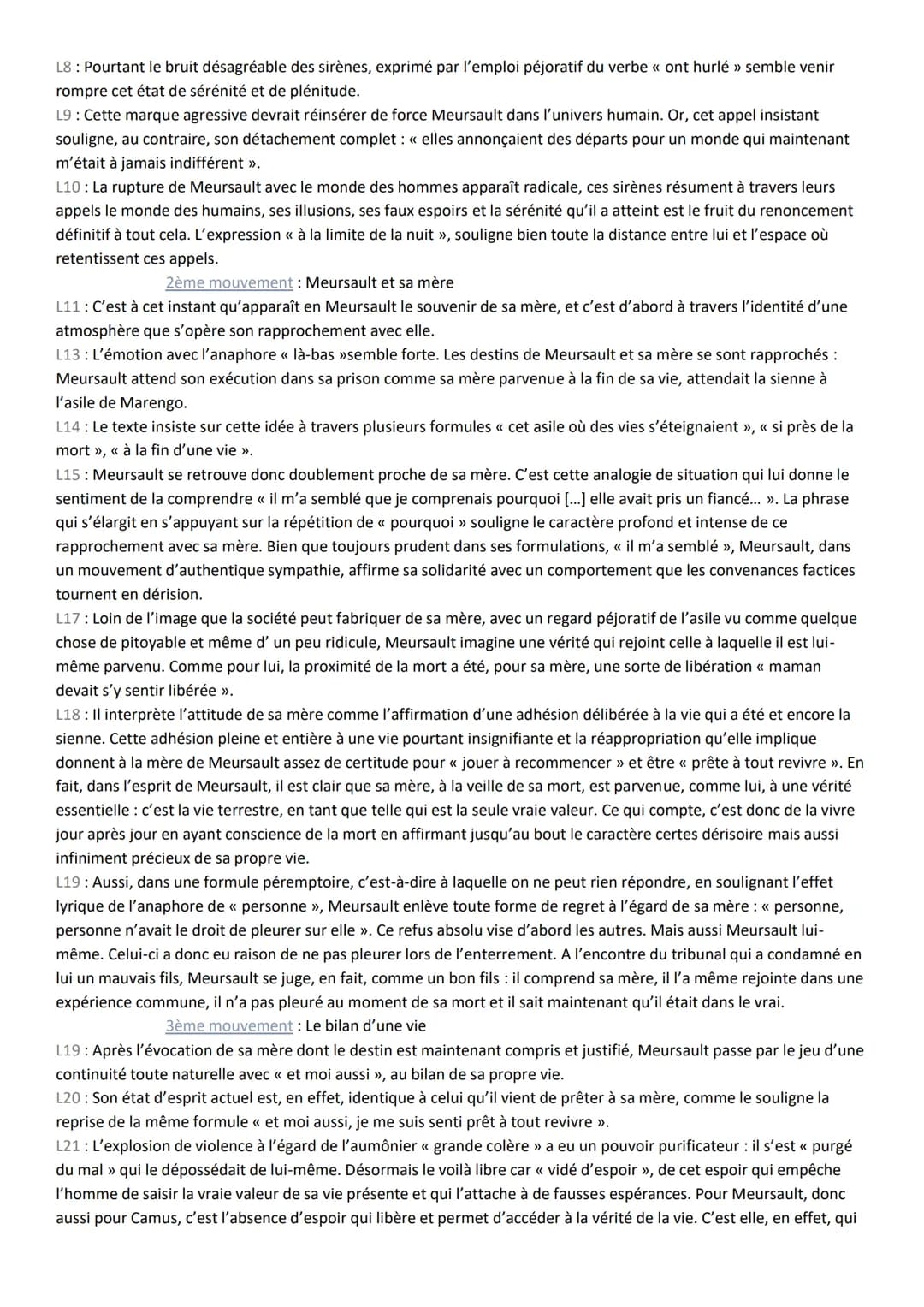 Objet d'étude : Le roman et le récit du Moyen-âge au XXIème siècle
Parcours Célébration du monde
14 - Chapitre 5, (dernière page du roman), 