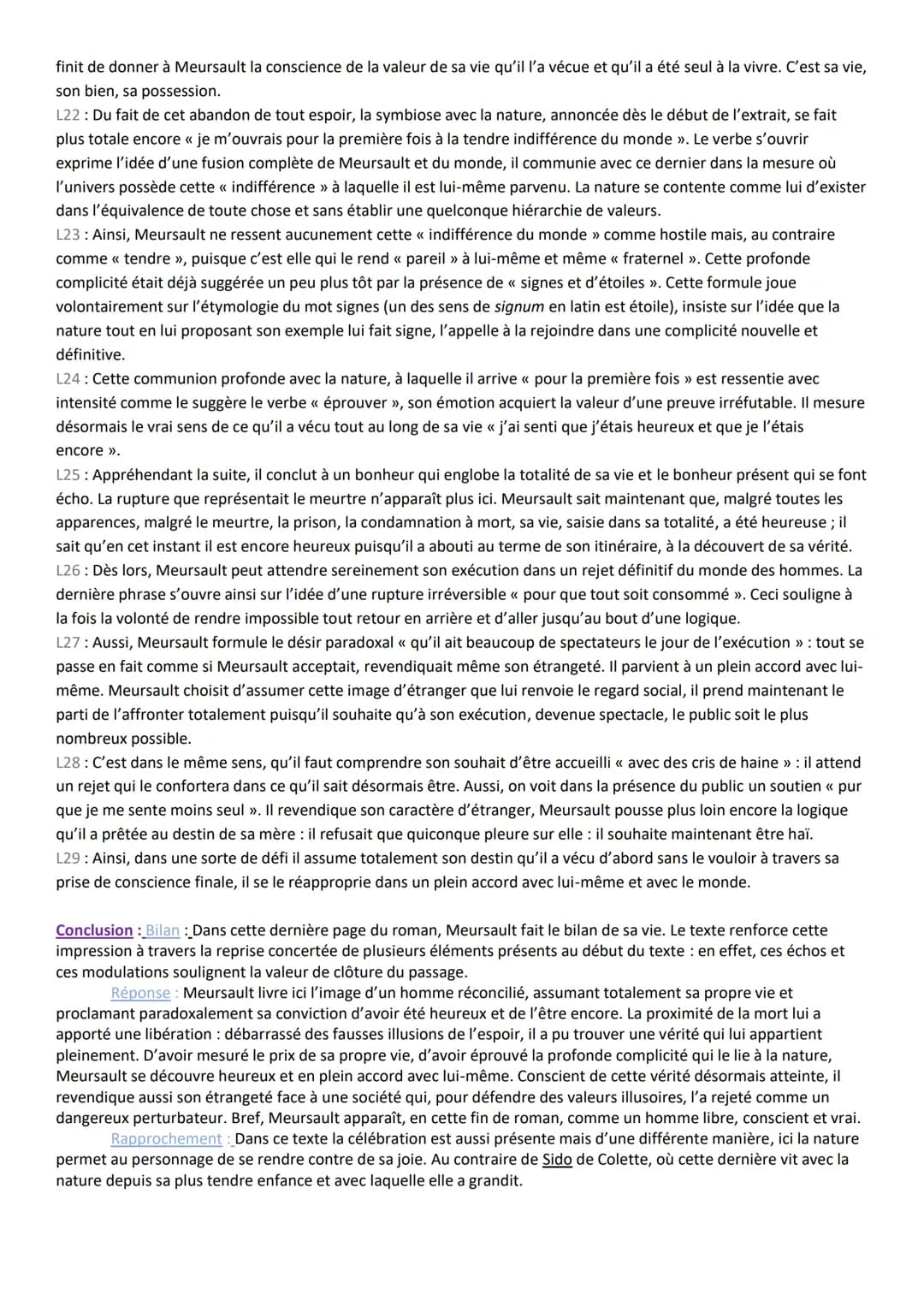 Objet d'étude : Le roman et le récit du Moyen-âge au XXIème siècle
Parcours Célébration du monde
14 - Chapitre 5, (dernière page du roman), 