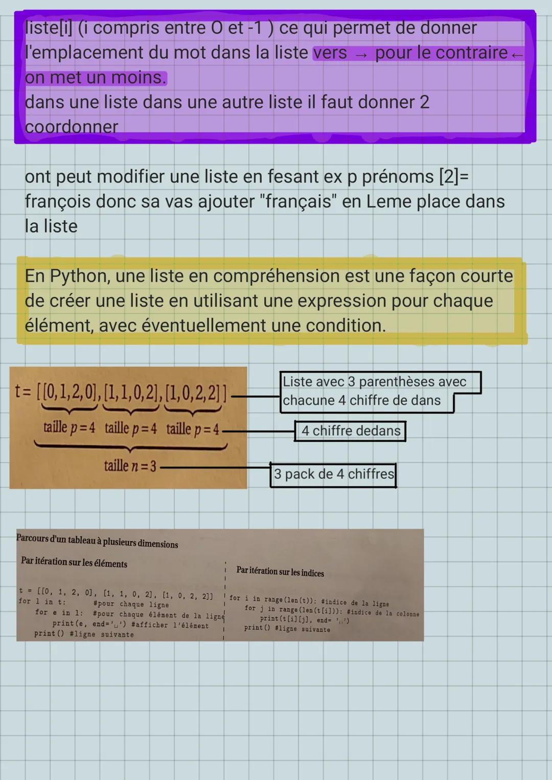 dans une liste pour trouver un caractère ont fait si c'est vers
c'est 0; 1; 2;3; 4... oui si c'est ← c'est -1;-2;-3;-4 ...
un objet de type 