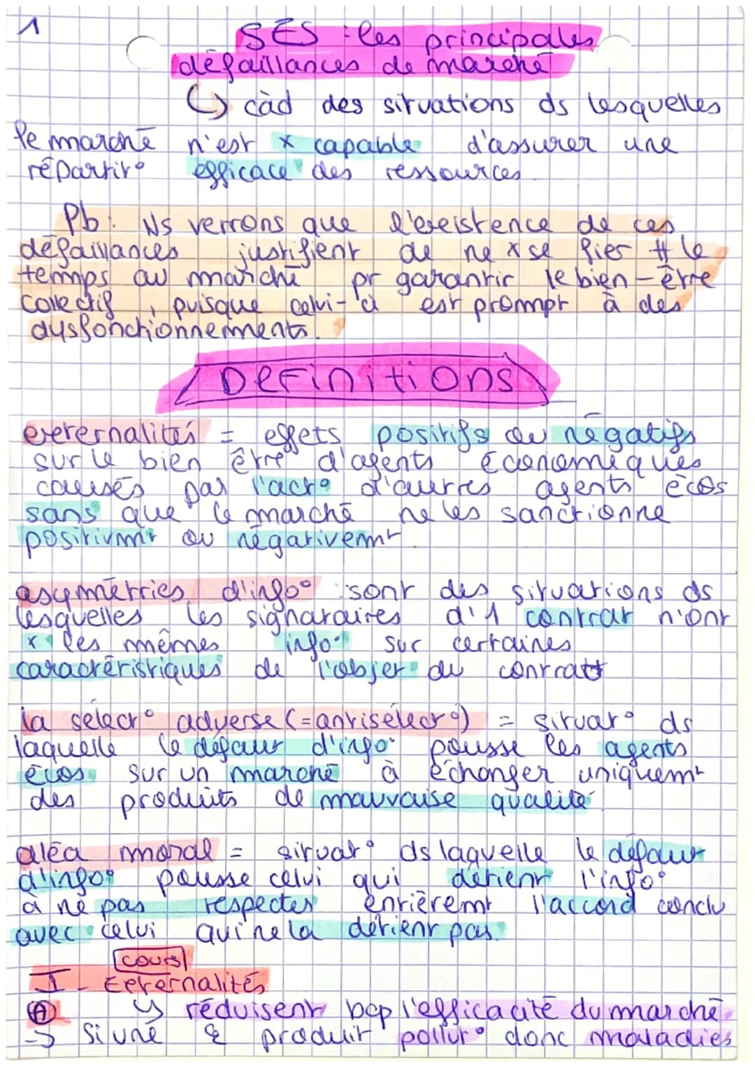 प्र
-SES les principales
de faillances de marche
cad des situations ds lesquelles
d'assurer une
Pe marché n'est x capable
répartit
efficace 