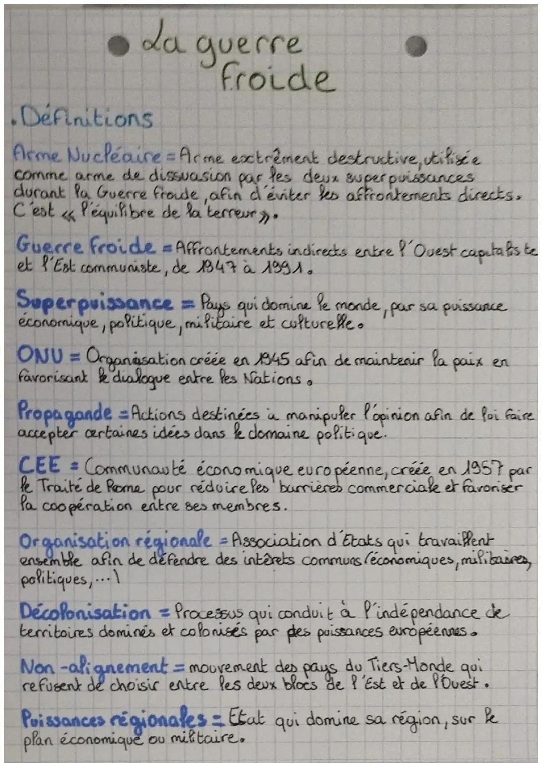 Découvre l'Histoire de la Guerre Froide et les Superpuissances !