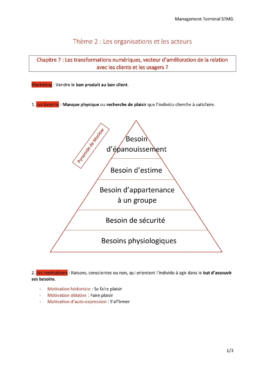 Chapitre Management Terminale STMG : La Digitalisation de la Relation Client et Ses Avantages