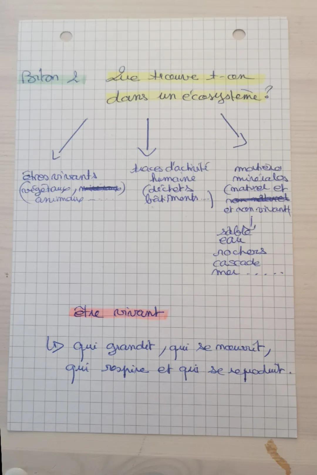 SVT

Bilan 1

Ecosystème

un lien avec des êtres vivants
en intéracticon

Ex:
la marre

espèces végétales espèces minérales

relatien de
sup