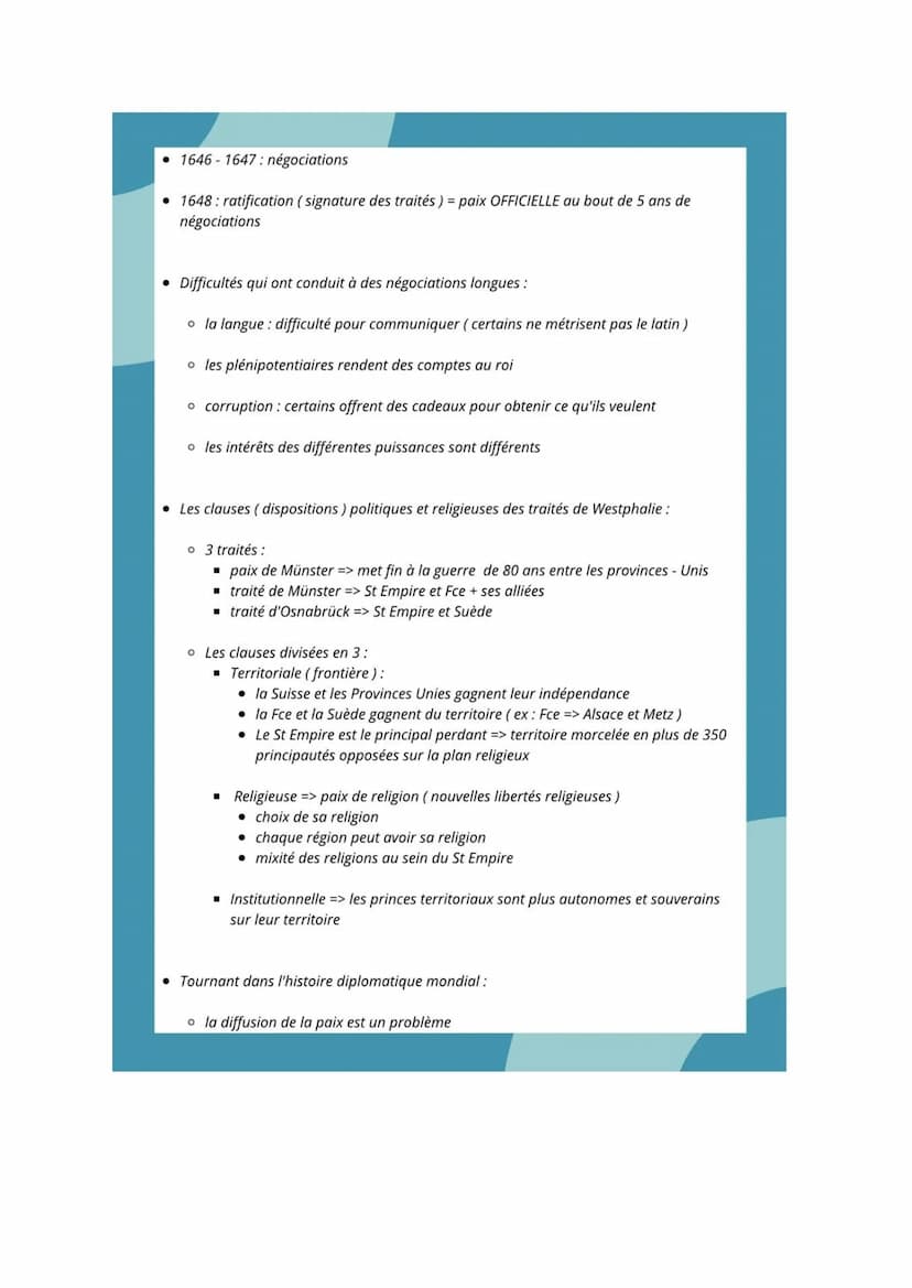 Axe 2:
Le défit de la
2 construction de la paix Le défit de la construction de la paix
• Paix = absence de guerre
• Jusqu'au 17 -ème siècle 