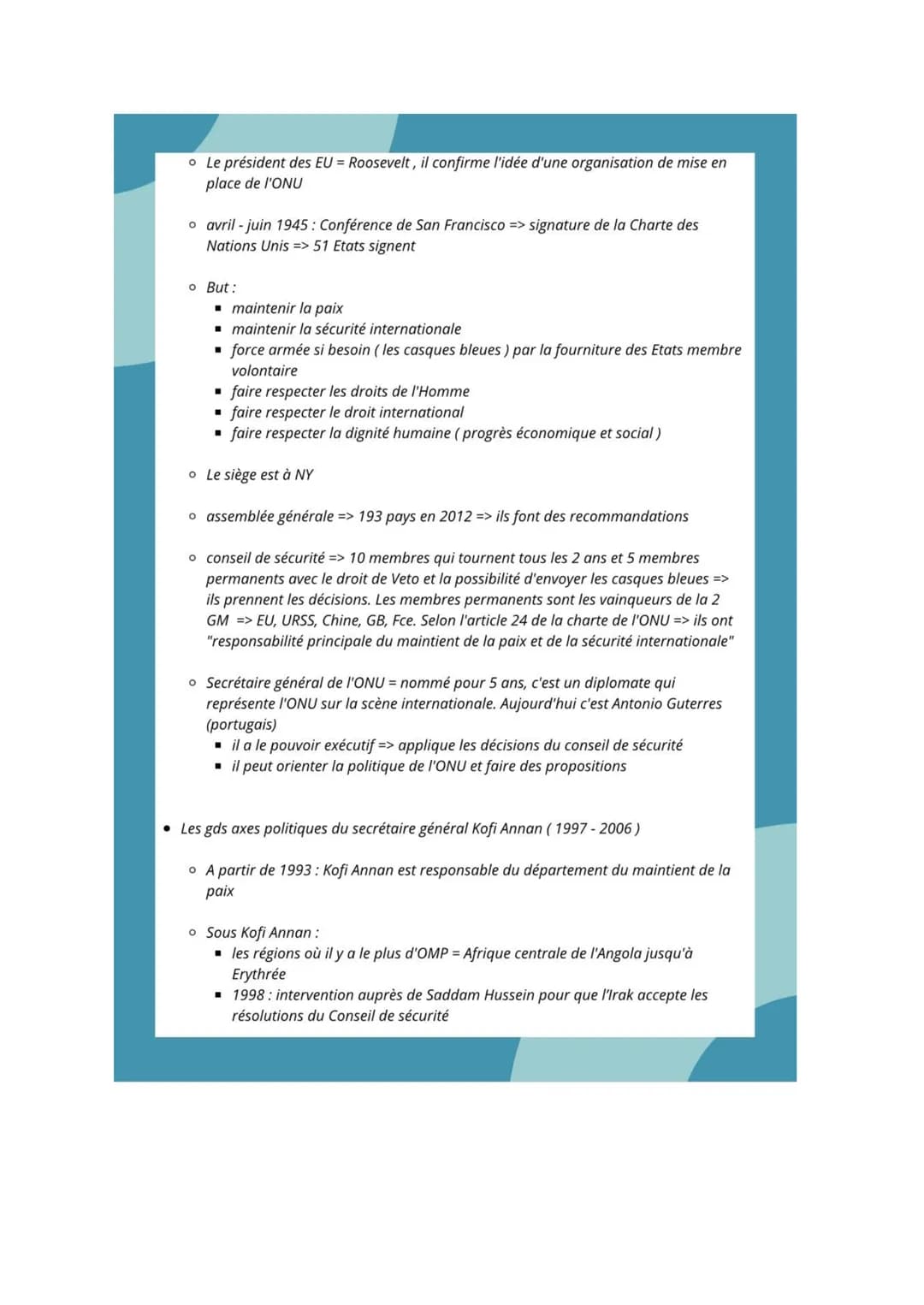Axe 2:
Le défit de la
2 construction de la paix Le défit de la construction de la paix
• Paix = absence de guerre
• Jusqu'au 17 -ème siècle 