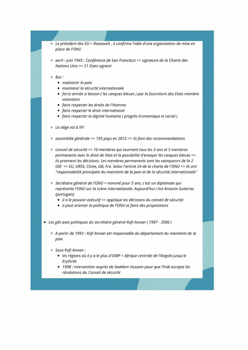 Axe 2:
Le défit de la
2 construction de la paix Le défit de la construction de la paix
• Paix = absence de guerre
• Jusqu'au 17 -ème siècle 