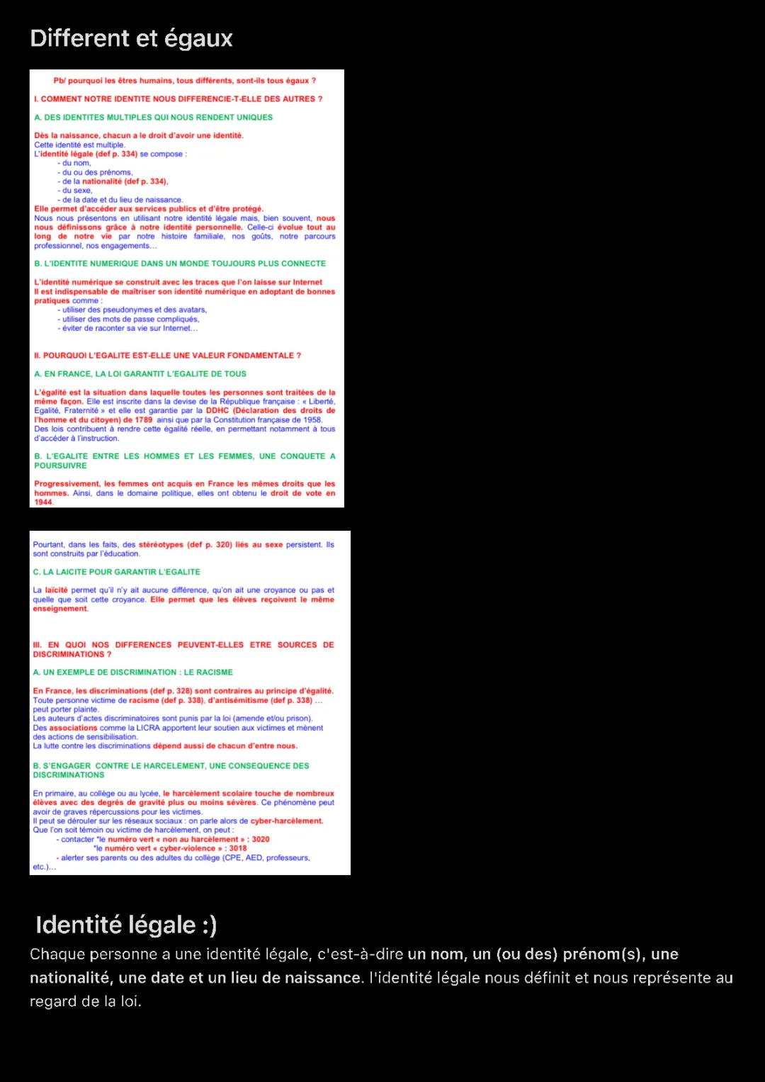  différents et Égaux 🟰 EMC 