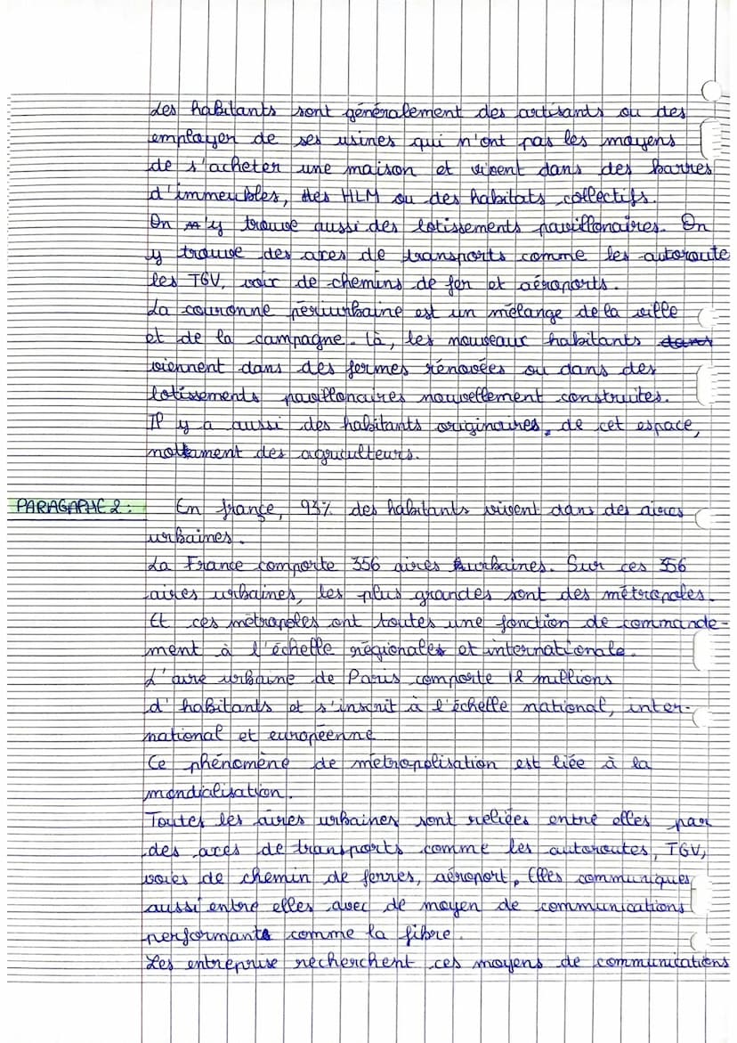 SUJET
INTRO:
PARAGRAPHTE 1.
Géographie
Sujet de rédaction
Sous la forme d'un d'éveloppement construit, expliquez
l'organisation et les dynam
