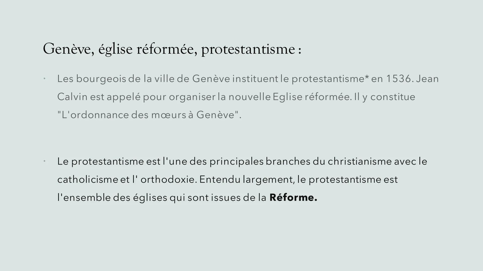 Jean Calvin et
l'église réformée
Exposé crée par Sloane
O
O
///// Présentation du personnage
Prénom et nom: Jean Calvin
Date de naissance : 