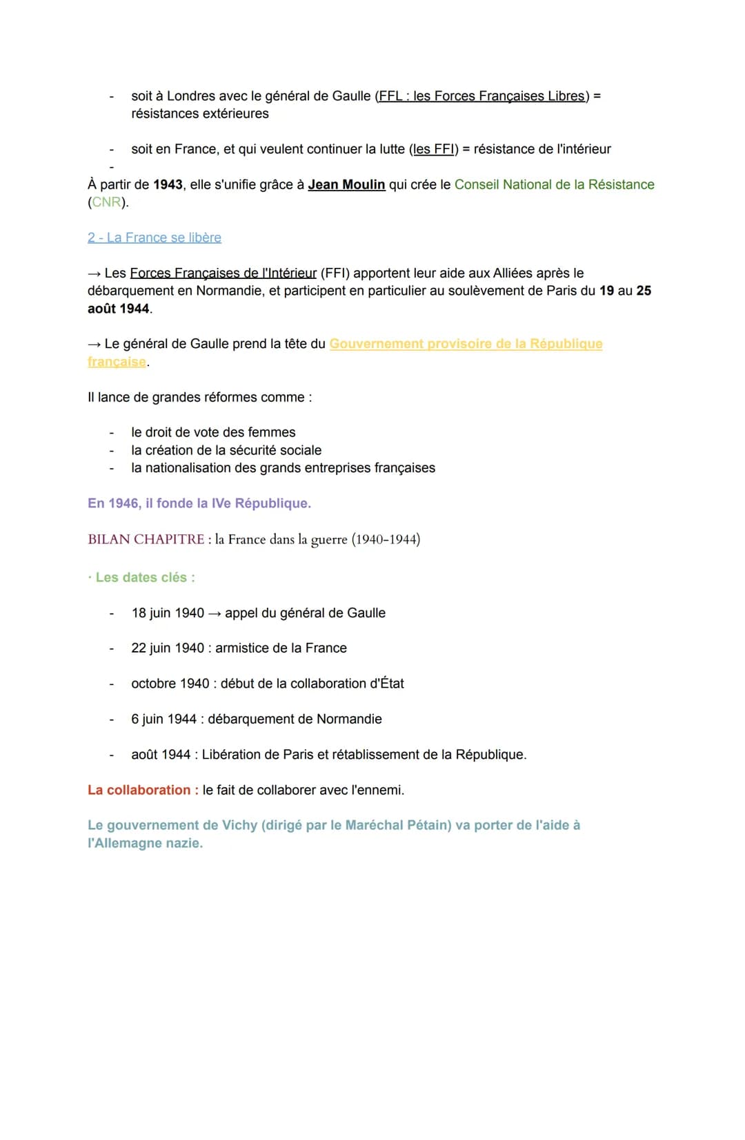 EFFONDREMENT ET REFONDATION DE LA RÉPUBLIQUE (1940-1946)
Comment les français réagissent-ils face à la défaite de 1940 et à l'occupation
all