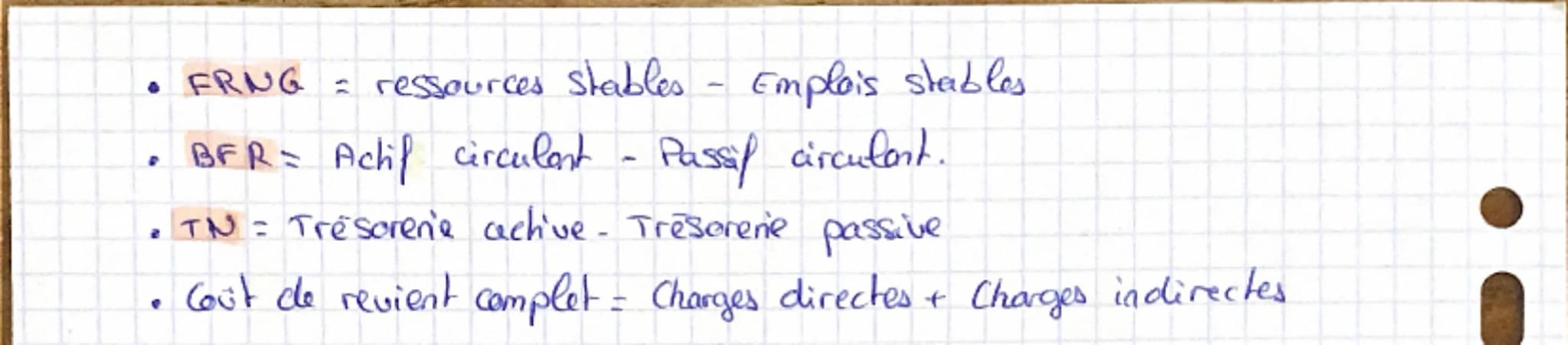 --- OCR Start ---
calculssiga
• Valeur ajoutée = Chiffre d'affaires - Consommations intermédiaires
Resultat comptable = Produits - Charges
•