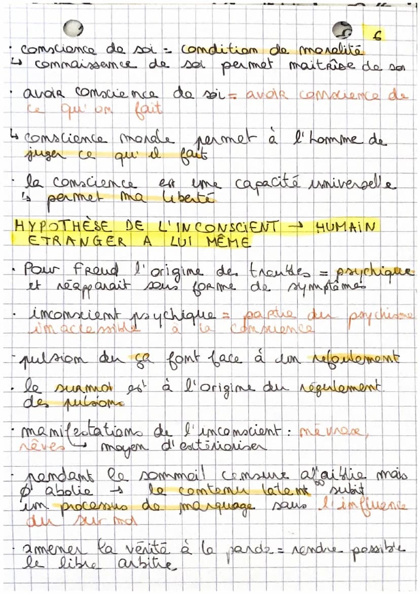 CHAPITRE 2
DEFINITIONS:
conscience = - commaissance qu'a l'Homme de
ses actes
Commaissance que nous
nous même
être conscient = être qui pers