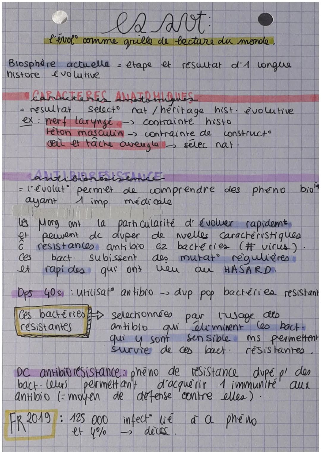 Biosphere actuelle
histore
evolutive
es svt:
l'évol comme grille de lecture du monde.
étape et
resultat d'1 longue
=
S
resultat
selecto
ex: 