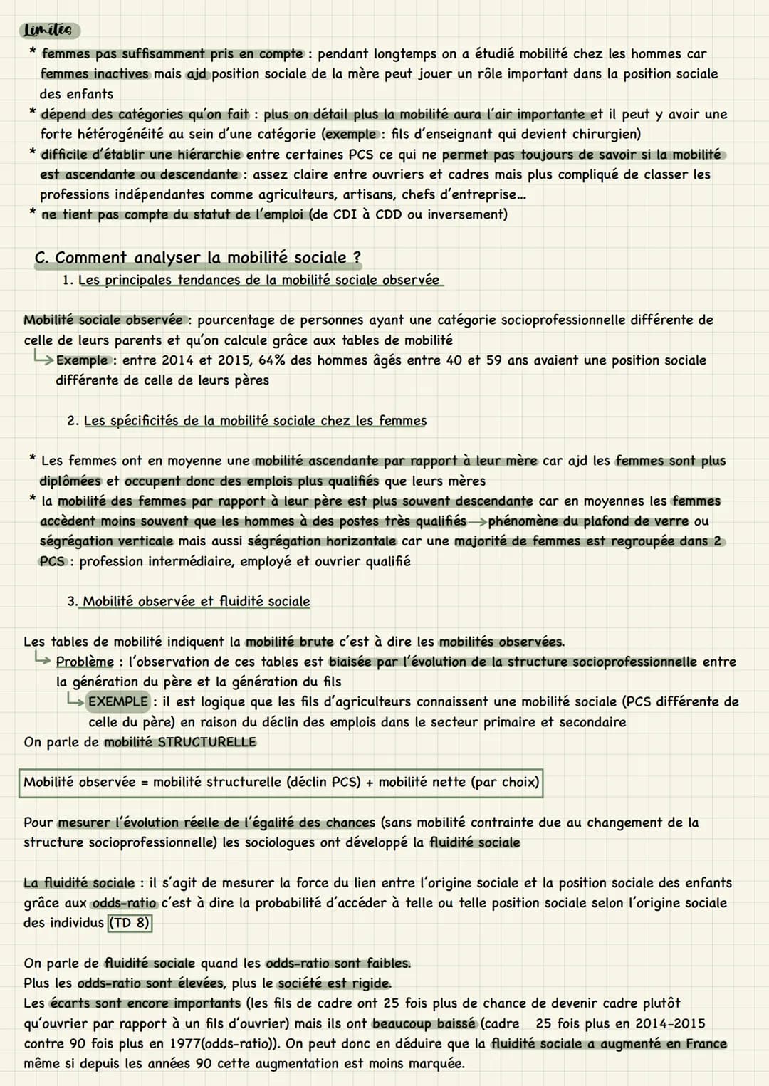 I. Caractéristiques de la mobilité sociale
A. Comment définir la mobilité sociale ? (Intergénérationnelle)
3 types de mobilités
géographique