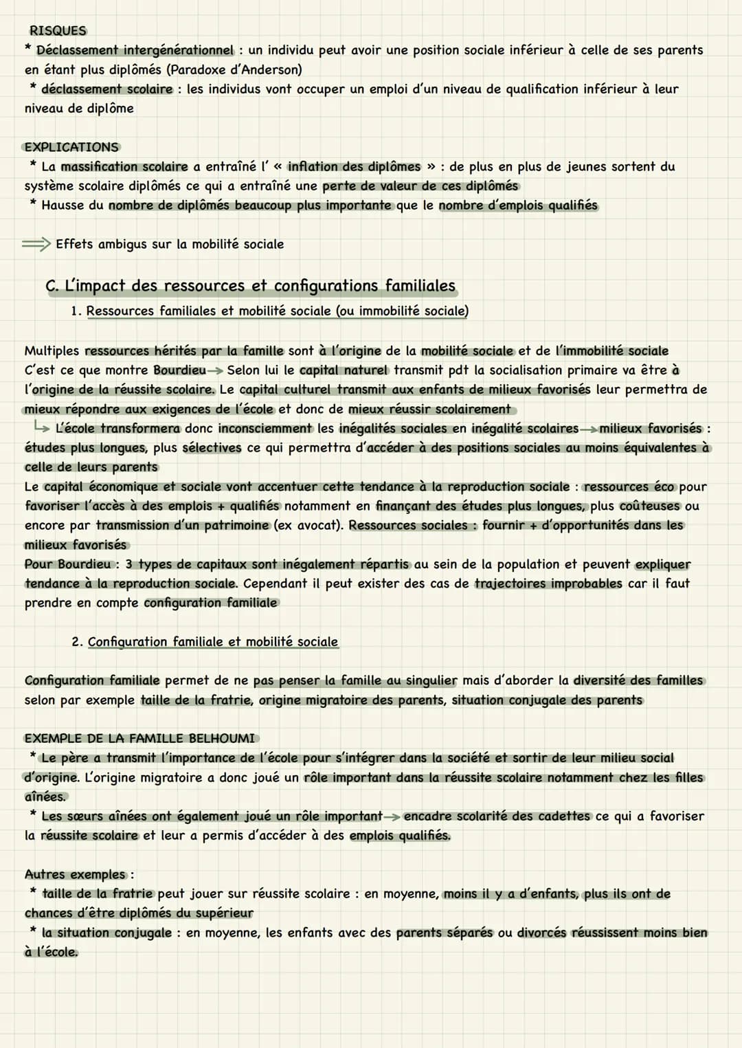 I. Caractéristiques de la mobilité sociale
A. Comment définir la mobilité sociale ? (Intergénérationnelle)
3 types de mobilités
géographique