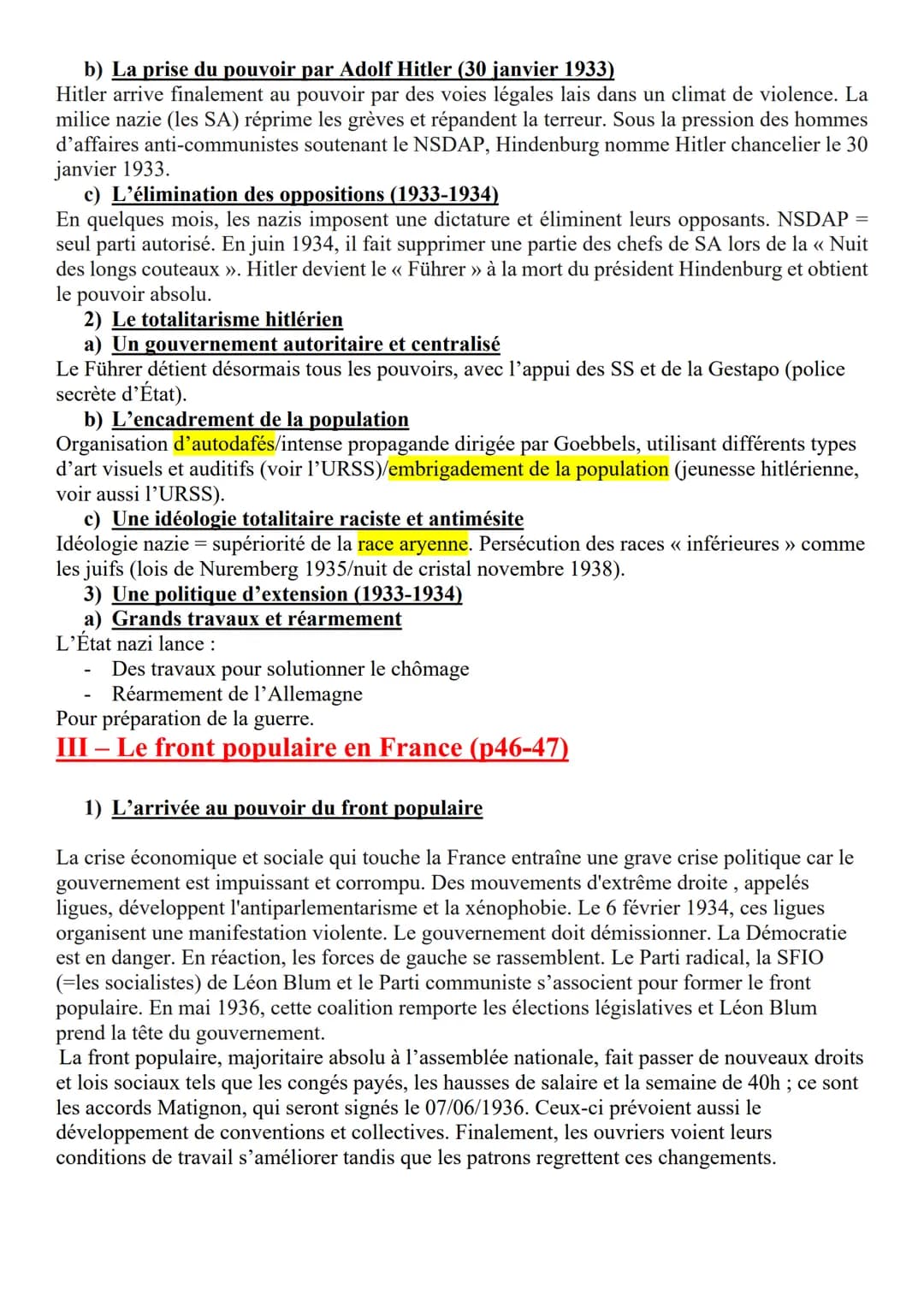 Introduction :
I
CHAPITRE 2 : DÉMOCRATIE ET
EXPÉRIENCES TOTALITAIRES (1919-1939)
Définition totalitarisme (voir cahier)
Étude des biographie