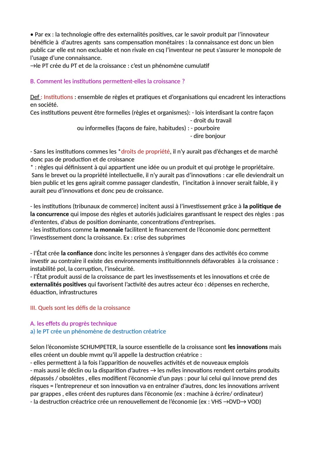 CHAPITRE 4: La croissance
1. Quelles sont les sources de la croissance économique
A. Définitions et mesures de la croissance
• La croissance