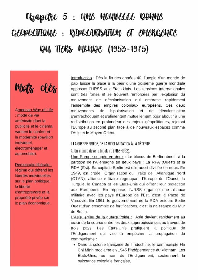 Know Une nouvelle donne géopolitique, bipolarisation et émergence du tiers monde   thumbnail