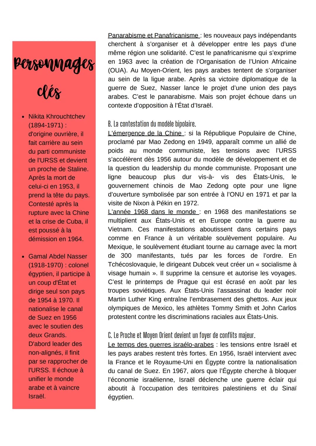 Chapitre 5 UNE NOUVELLE DONNE
:
GEOPOLITIQUE : BIPOLARISATION ET EMERGENCE
DY TIERS MONDE (1953-1975)
Mots clés
American Way of Life
: mode 