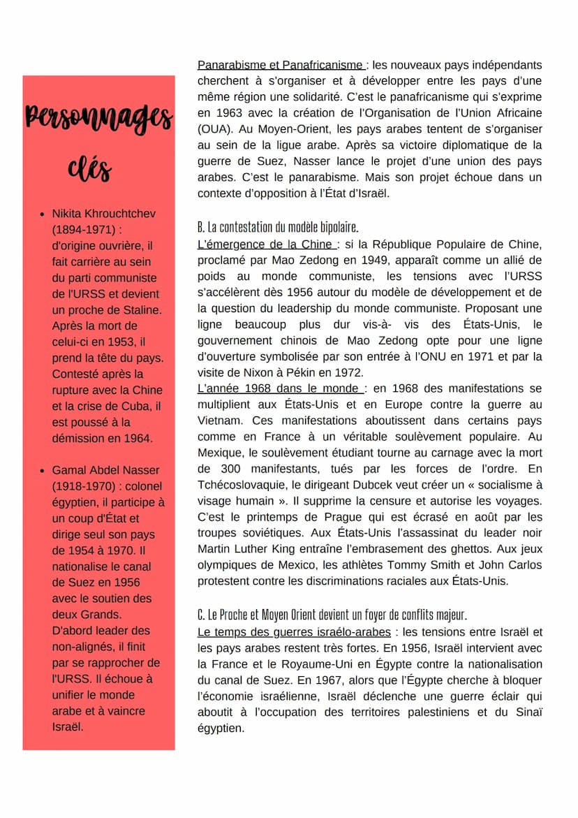Chapitre 5 UNE NOUVELLE DONNE
:
GEOPOLITIQUE : BIPOLARISATION ET EMERGENCE
DY TIERS MONDE (1953-1975)
Mots clés
American Way of Life
: mode 