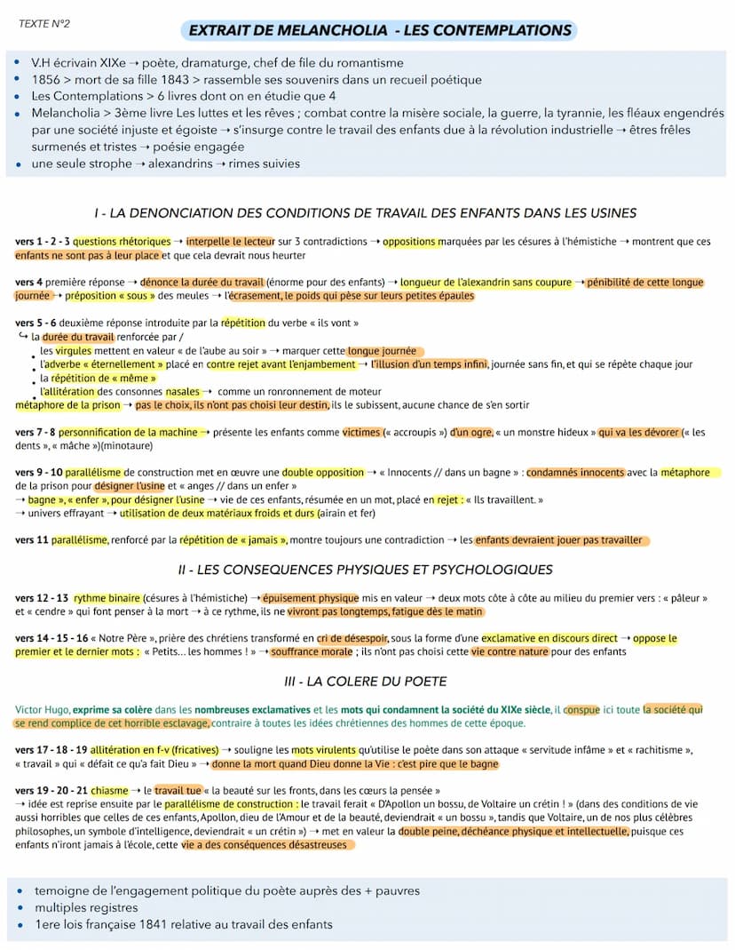 TEXTES BAC DE
FRANÇAIS TEXTE N°1
• V.H écrivain XIXe → poète, dramaturge, chef de file du romantisme
1856 → mort de sa fille 1843 → rassembl