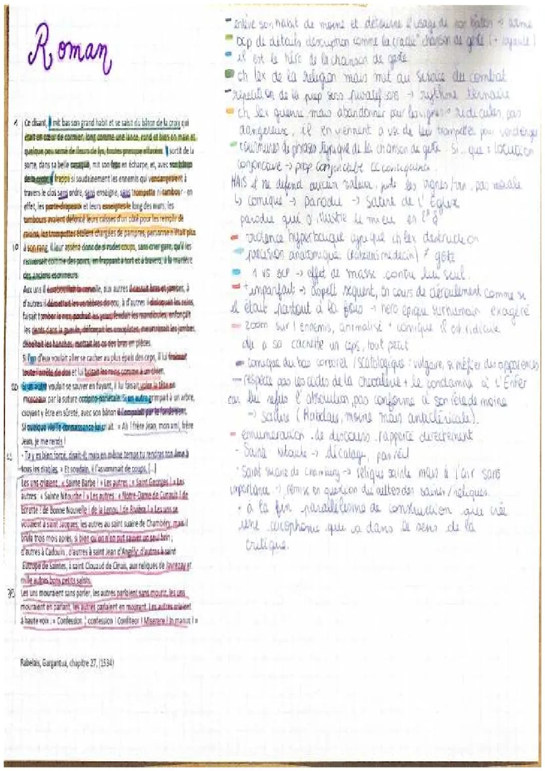 Analyse du Chapitre 27 de Gargantua avec Frère Jean des Entommeures