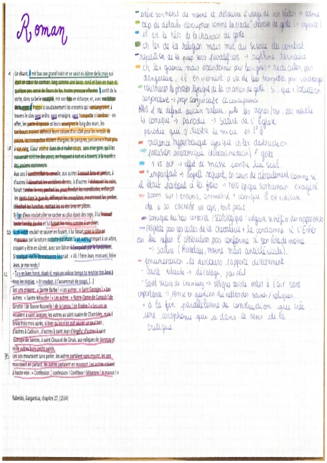 Roman
Ce disant, mit bas son grand habit et se saisit du bâton de la croix qui
tait en cœur de cormier, long comme une lance, rond et bien e
