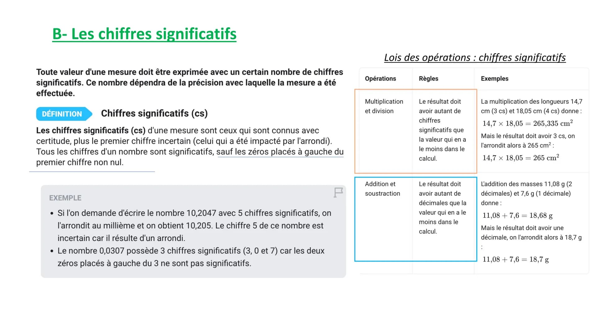 A-Ecriture Scientifique
1) Définition
Définition L'écriture scientifique d'un nombre décimal est l'unique écriture de la forme
ax 10", où a 