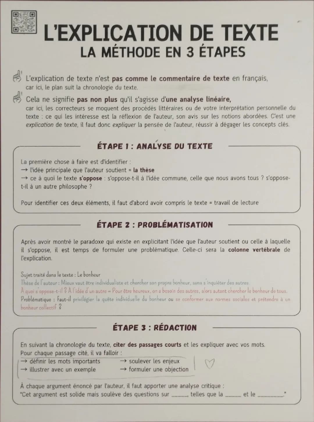 L'EXPLICATION DE TEXTE
LA STRUCTURE
I. INTRODUCTION
Thème
Recontextualiser le sujet en introduisant le texte et l'auteur (si possible) There
