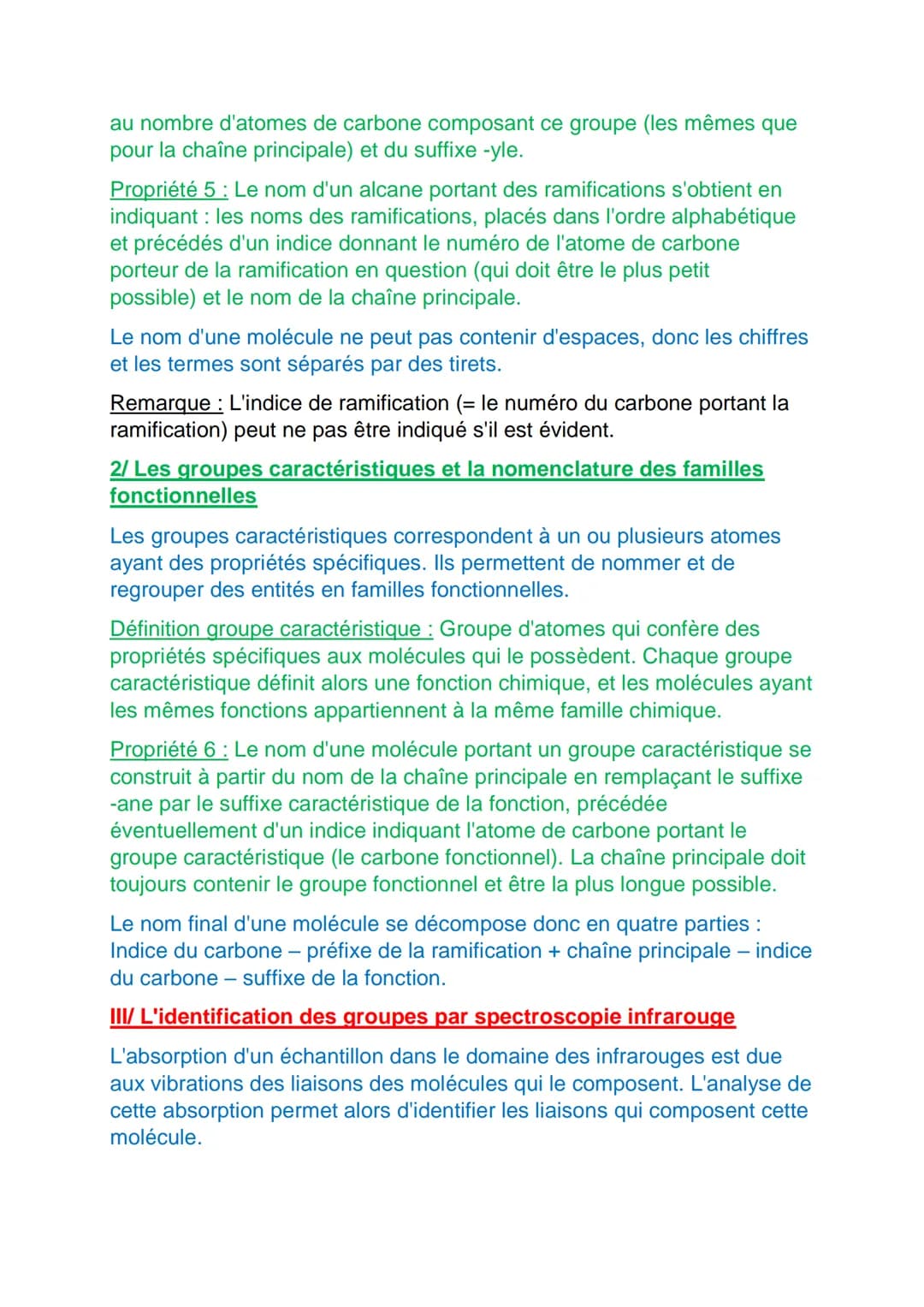 LIEN ENTRE LE NOM ET LA FORMULE SEMI-DEVELOPEE
I/ La représentation des espèces organiques
Une molécule peut être représentée par plusieurs 