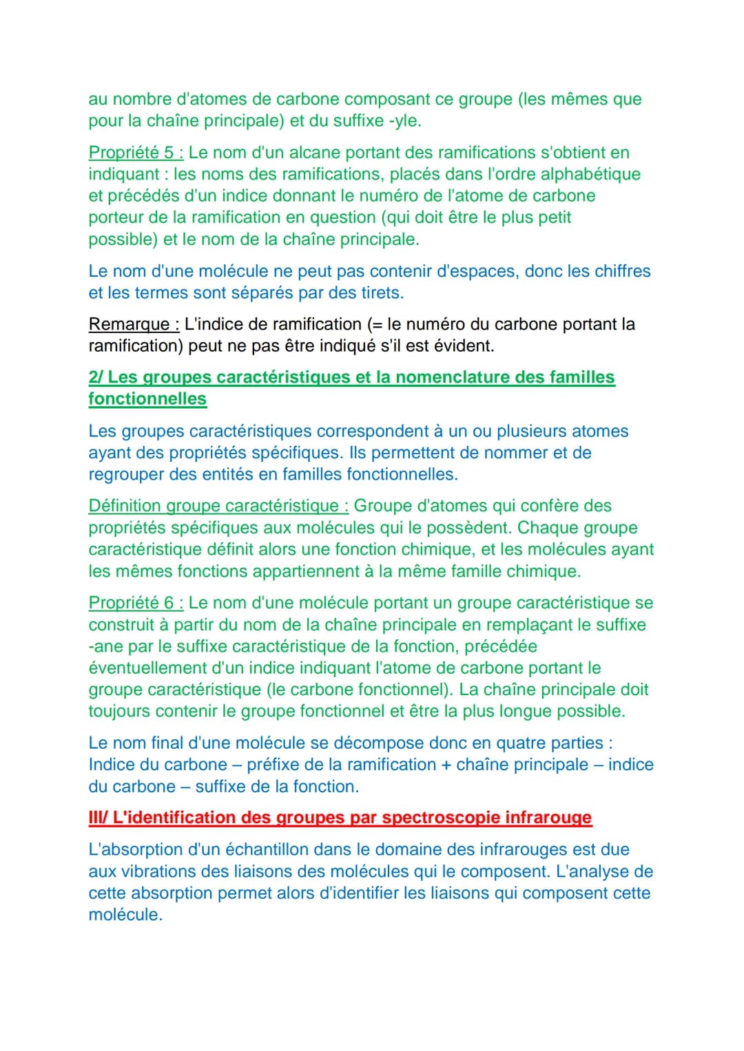 LIEN ENTRE LE NOM ET LA FORMULE SEMI-DEVELOPEE
I/ La représentation des espèces organiques
Une molécule peut être représentée par plusieurs 