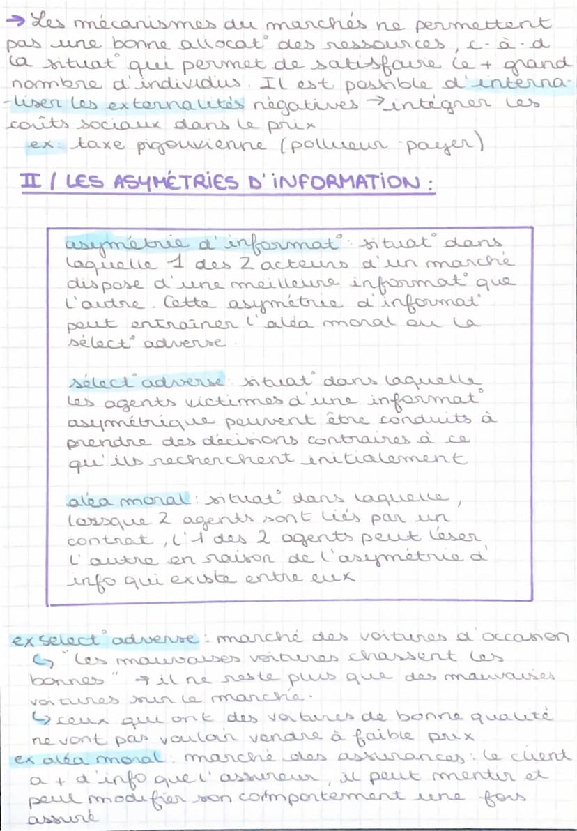 SES-LES DÉFAILLANCES DE
MARCHE
→ Quand le marché manque à ses objectifs
I défaillance de marché
défaillance de marché situat dans
laquelle l