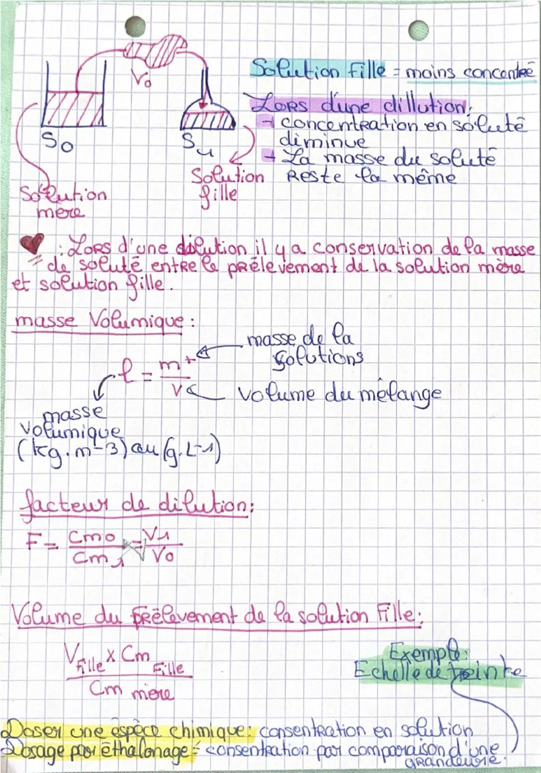 # Physique

I. Solution
*   Solution = melange homogène Resultat de fa
dissolution du solute dans le sciant
*   Solvant = liquide et espèce 