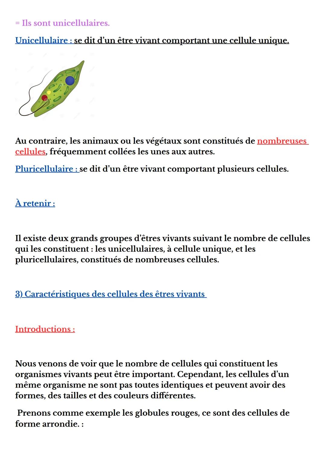 La cellule, unité de définition de l'être
vivant.
Introduction:
Nous avons distingué le monde vivant du monde minéral (non-vivant). En effet