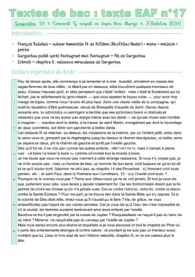 Know Analyse linéaire : Gargantua, chapitre 6 : "Comment Gargantua naquit en façon bien étrange" thumbnail
