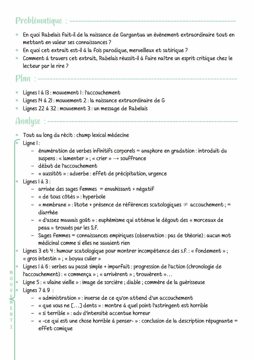 Textes de bac : texte EAF n°17
Gargantua, VI« Comment G naquit en façon bien étrange » F.Rabelais (1534)
Introduction:
* François Rabelais -