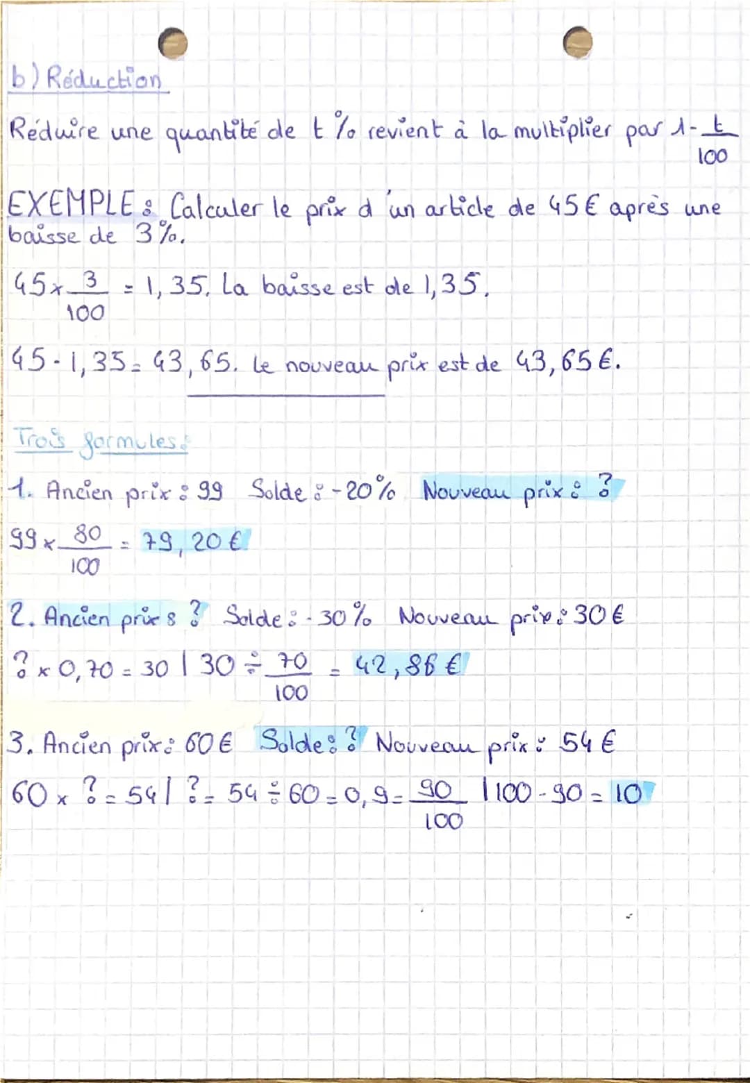 --- OCR Start ---
maths
LES POURCENTAGES
• Calculer un pourcentage
Pour calculer un pourcentage, on peut exprimer une proportion de
dénomina