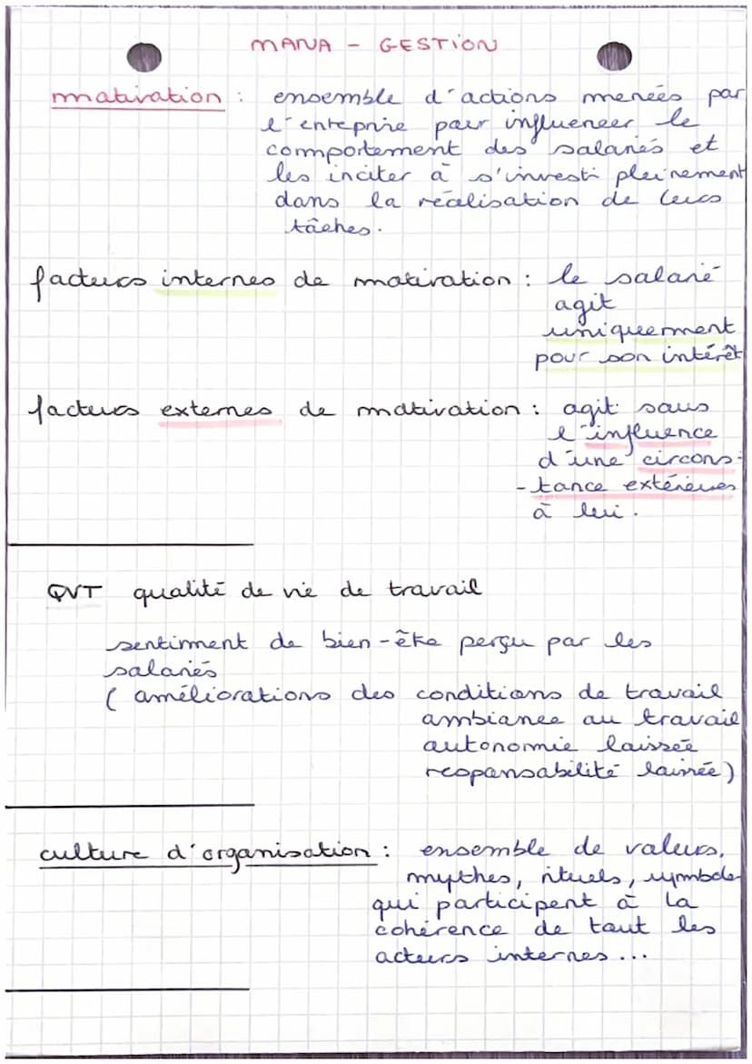 MANA GESTION
organisation du travail rigide:
TAYLORISME
dinion horizontale et vecticale, prime all
rendement
-fordisme
travail à la chaîne, 
