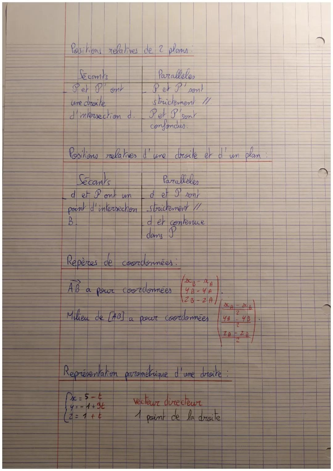 Chapitre 4
Geométrie vectorielle dans l'espace
Colinéaire ( même direction):
2 vecteurs u et ✓ sont colinéaire c'est
*
existe un réel k tel
