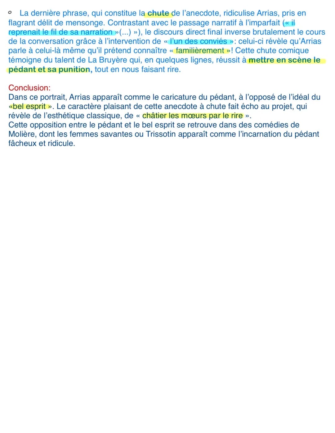 Analyse et Résumé des Caractères de La Bruyère - Livre 5 à 10 avec Arrias et Théramène