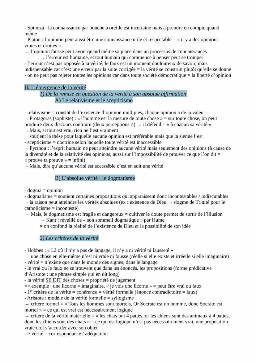 - on ne dis pas les sciences mais LA science (commune à toute science)
=> la science est une démarche rationnelle qui vise à déterminer la v