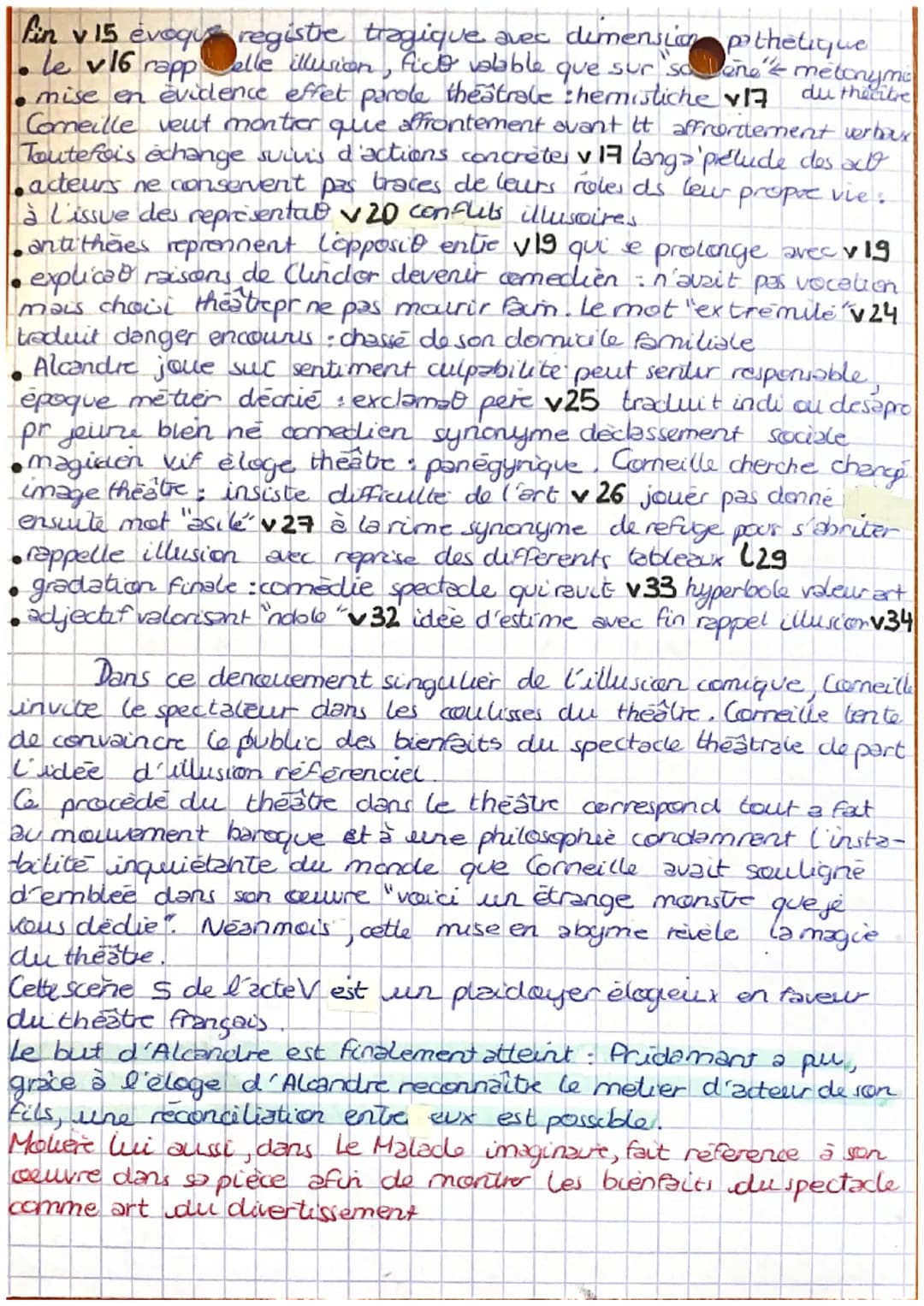 Parcours spectacle et comédie
Texte 1: Dans L'illusion comique, en 1635, le dramaturge Pierre Corneille fait l'éloge du théâtre et du
métier
