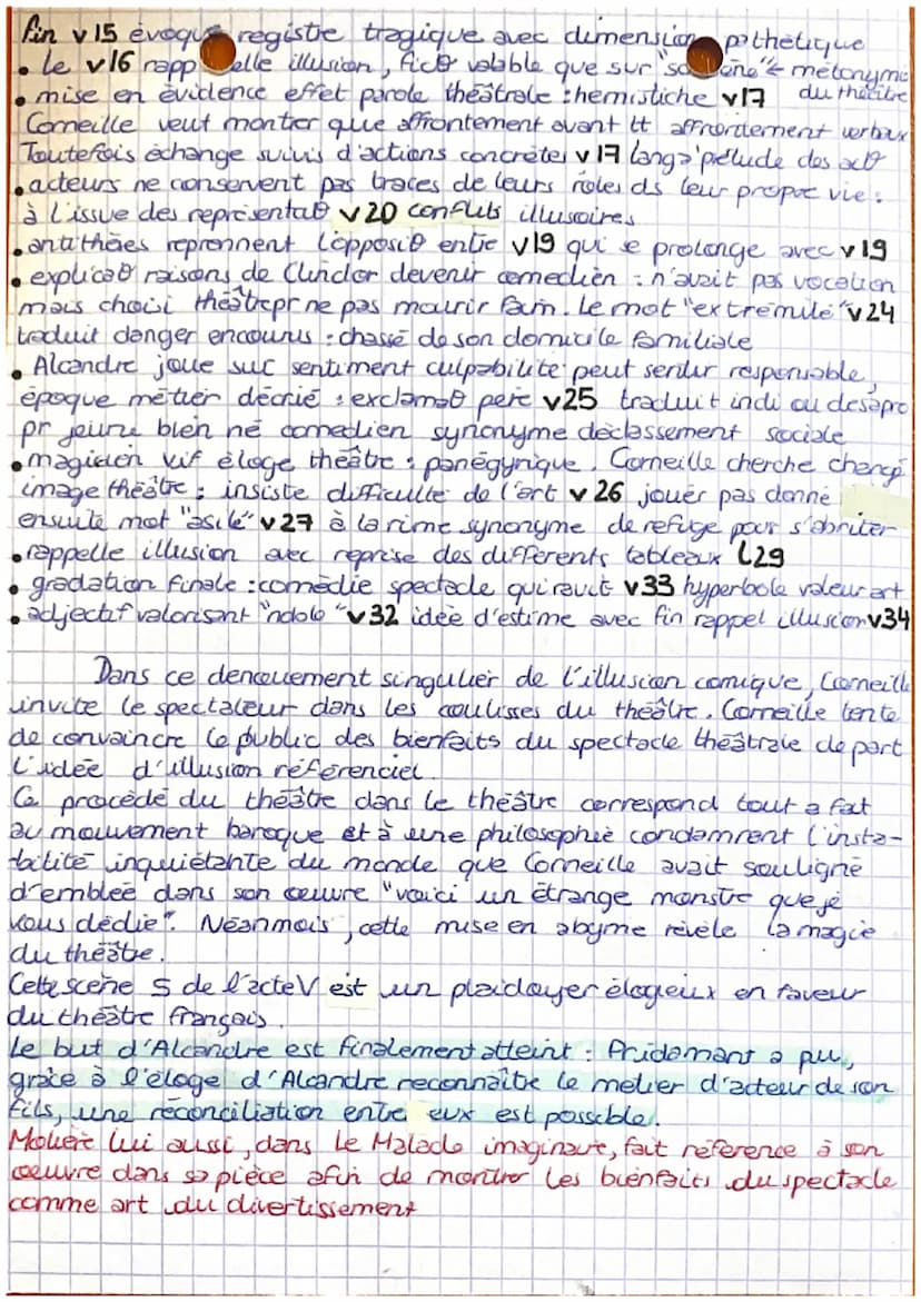 Parcours spectacle et comédie
Texte 1: Dans L'illusion comique, en 1635, le dramaturge Pierre Corneille fait l'éloge du théâtre et du
métier