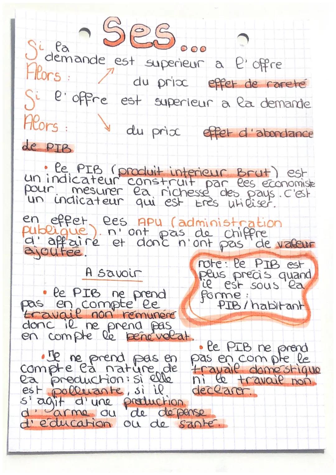 Ses...
S demande est superieur a l'offre
Flors:
du prix
effet de rareté
Si e offre est superieur a la demande
Alors:
du prix
effet d'abondan