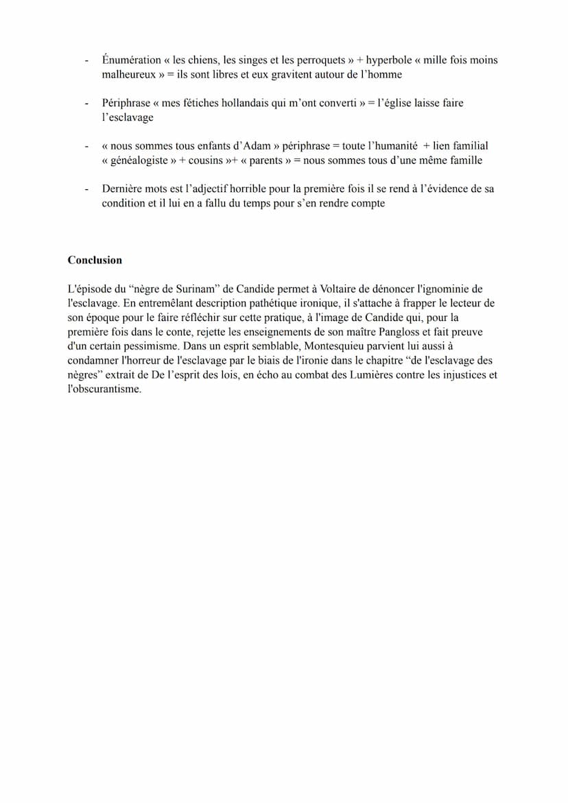 ÉCRIRE POUR COMBATTRE LES INÉGALITÉS
TEXTE 1 : 1759 Voltaire Candide chapitre 19 « Le nègre de Surinam >>
En approchant de la ville, ils ren