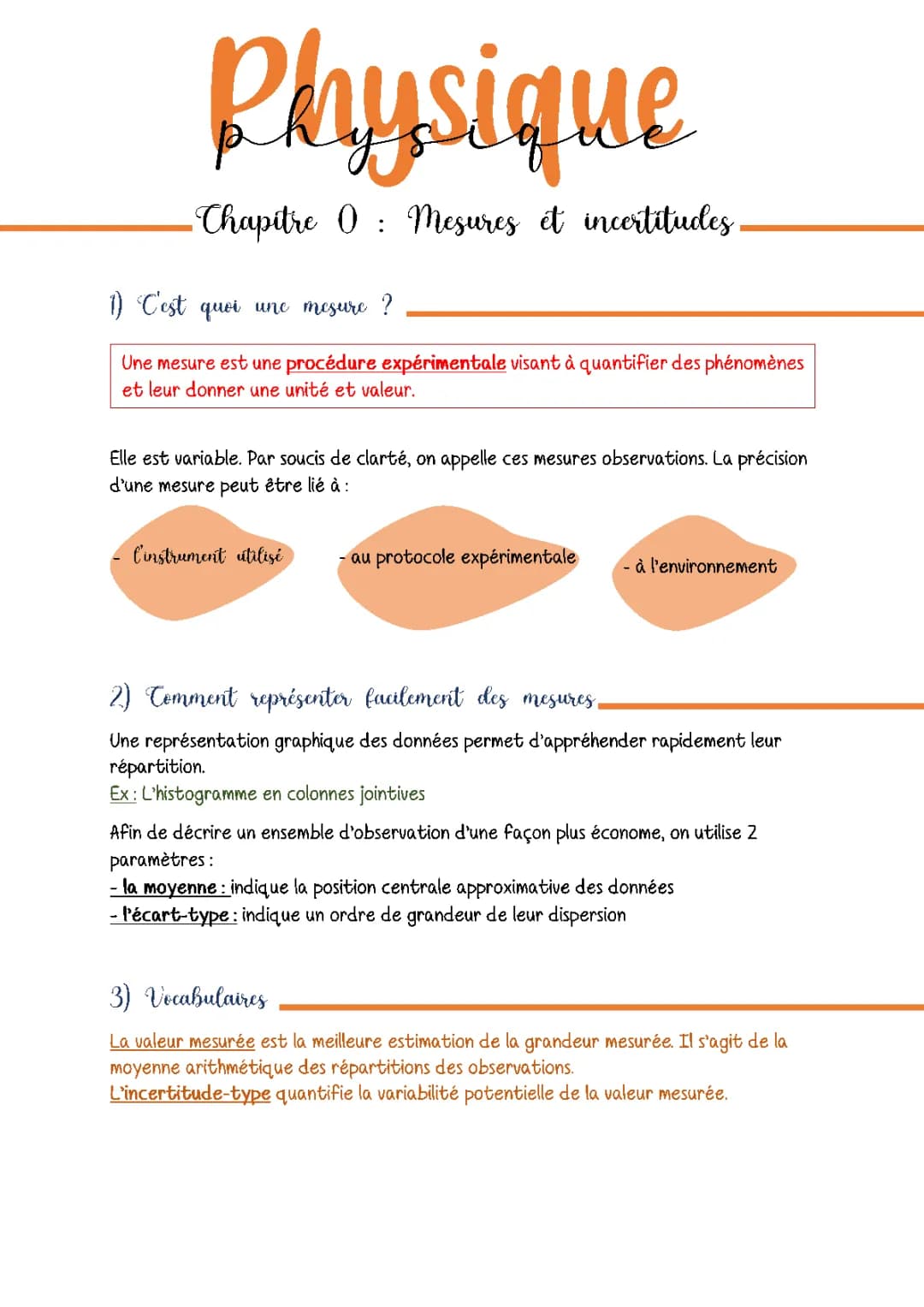 Mesures et incertitudes